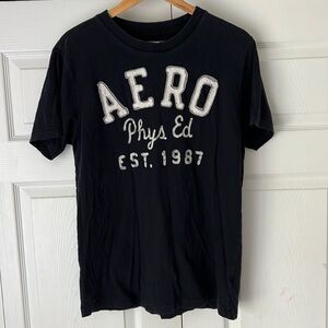 Aeropostale Women Tee Shirt Short Sleeve Phys Ed Dept Medium Vintage Y2K Navy